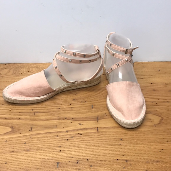 ASOS New Faux Pink Suede Gladiator Sandals Sz 6 - Picture 1 of 6